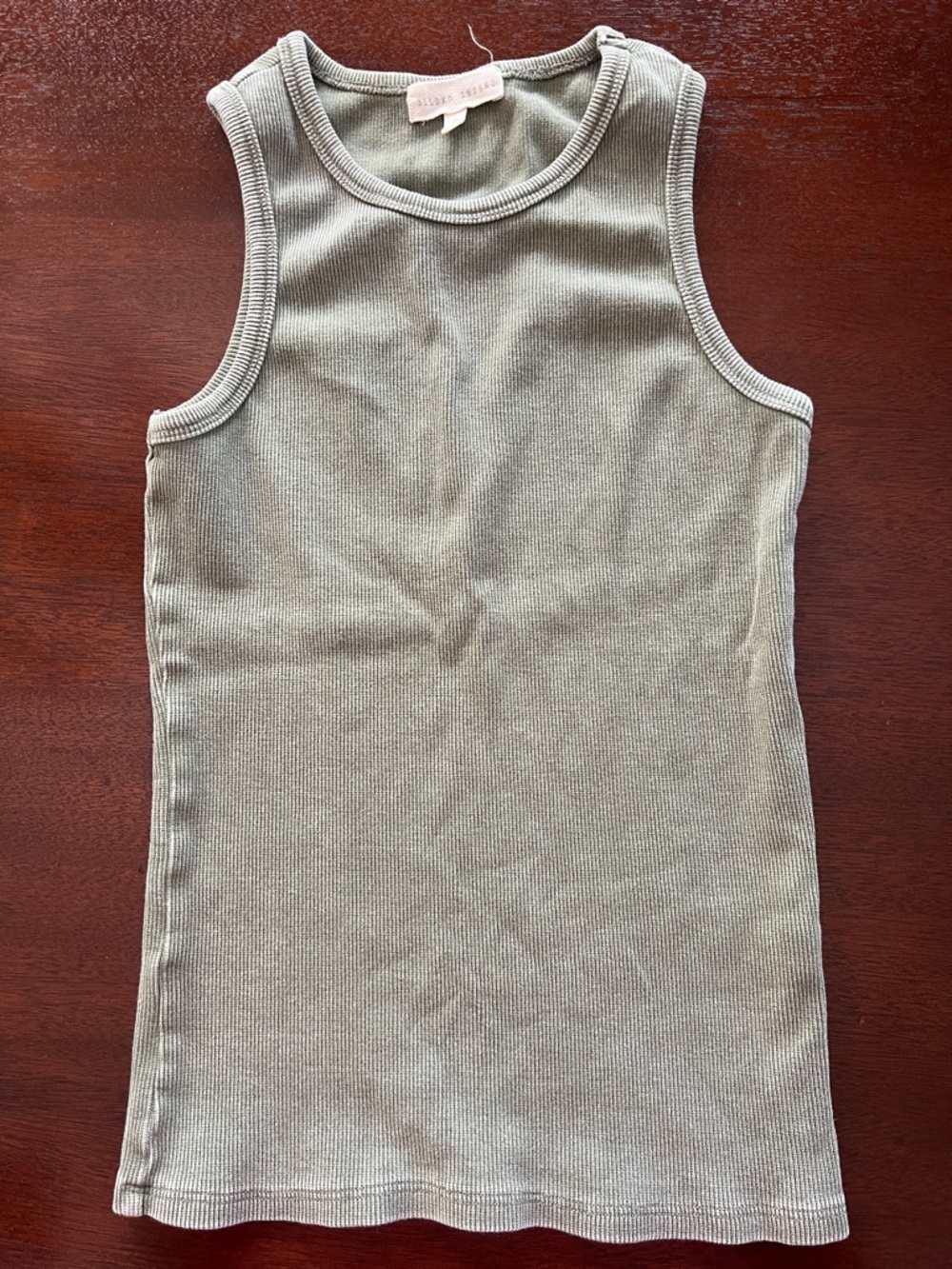 Gilded Intent Olive Ribbed Tank Top